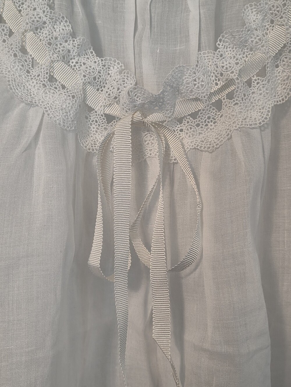 Women's White Blouse - DÔEN Marinette Vintage Inspired Peasant Embroidery Size M - Picture 11 of 13